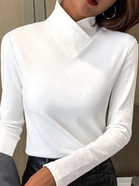 Corrine - Eleganter Rollkragen Pullover – Weiß