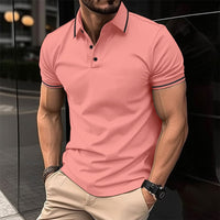 Maximillian | Herren Polohemd – Wassermelone Rot