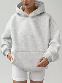 Heidi-Mode | Lässiger lockerer Pullover Sweatshirt – Silber grau