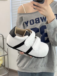 Damen Sportliche Sneaker mit verstellbarem Klettverschluss und gepolsterter Innensohle – Weiß