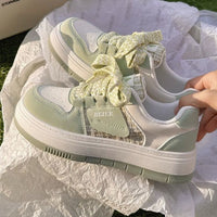 Damen Sneakers mit sportlich-elegantem Design – Grün