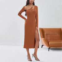 Heidi-Mode | Chic Trägerloses Partykleid – Dunkelbraun