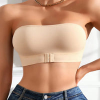 Trägerloser Push Up Bh Für Damen | Schnalle – Beige
