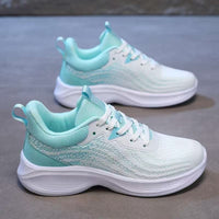 Damen Atmungsaktive Laufsneaker mit flexibler Dämpfungstechnologie – Weißgrün