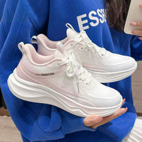 Damen Sportliche Sneakers mit atmungsaktivem Mesh-Obermaterial und ergonomischer Dämpfung – Rosé
