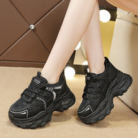 Damen Sportliche Outdoor Sneaker mit rutschfester Sohle und atmungsaktivem Obermaterial – Schwarz