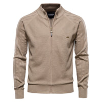 Logan™ | Offene Kragen-Strickjacke – Khaki