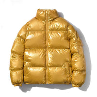 Greta | Gefütterte Thermo Steppjacke – Gold mit Stehkragen