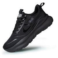 Damen Atmungsaktive Sport Sneakers mit dämpfender Sohle und rutschfester Außensohle – Schwarz