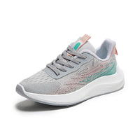 Damen Atmungsaktive Lauf-Sneaker mit flexibler Dämpfung und rutschfester Sohle – Grau