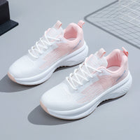 Damen Atmungsaktive Laufsneakers mit innovativem Dämpfungssystem – Weißrosa