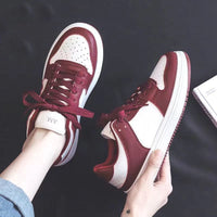 Damen Sneaker mit atmungsaktiver Oberfläche und rutschfester Gummisohle – Rot