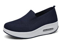 Damen Bequeme Slip-On Sneakers mit Luftpolstertechnologie – Tiefblau