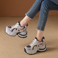 Damen Sportliche Chunky Sneakers mit innovativem Sohlenprofil – Grau