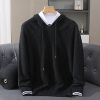 Valencia Cashmere Hoodie – Schwarz