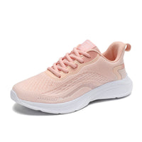 Damen Leichte und atmungsaktive Sport Sneakers mit flexibler Sohle – Rosa