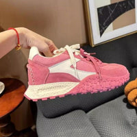 Damen Sportliche Sneakers mit dämpfender Sohle und vielseitigem Design – Rot