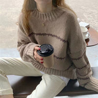 Amelie | Moderner Damen-Strickpullover cozy & stylisch – Braun