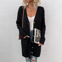 DamenMODE CARDIGAN PULLOVER | MODERNER STIL, KOMFORTABEL, VIELSEITIG – Schwarz