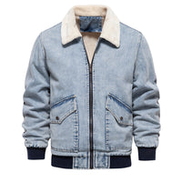 Blake® | Gepolsterte Jeansjacke – Hellblau