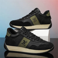 Damen Sportliche Sneakers mit eleganter Farbkombination und strapazierfähigem Obermaterial – Schwarzgrün
