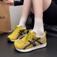 Damen Sportliche Mesh-Sneaker mit dämpfenden Eigenschaften und modernem Design – Gelb