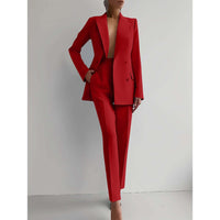 Heidi-Mode | Lässige Elegante Jacke Anzug – rot