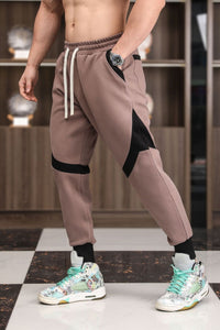 Elian | Farbblock Jogginghose – Braun