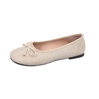 Damen Ballerinas mit feiner Schleifenapplikation – Aprikose