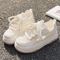 Damen Sportliche Chunky Sneakers mit weicher Dämpfung – Cremeweiß