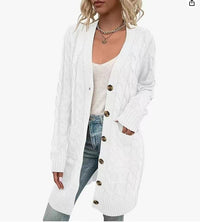 DamenMODE CARDIGAN PULLOVER | MODERNER STIL, KOMFORTABEL, VIELSEITIG – Weiß