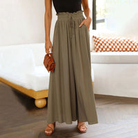 La Bali Sommerhose | Relaxed luftige sommerhosen damen mit Weite Beinhosen – Dunkelgrün