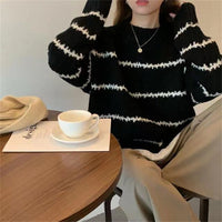 Amelie | Moderner Damen-Strickpullover cozy & stylisch – Schwarz