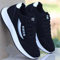 Damen Sportliche Sneakers mit leichtem Obermaterial und dämpfender Sohle – Schwarzweiß