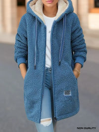 Belinda | Cardigan mit Fleece-Futter – Blau