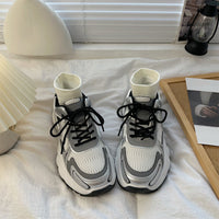 Damen Sneakers mit hohem Schaft und innovativer Dämpfung – Silber
