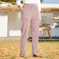 Sommerhose für Damen – Elegante Luftige Hose mit Gummibund – Rosa