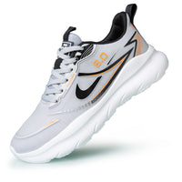Damen Atmungsaktive Sport Sneakers mit dämpfender Sohle und rutschfester Außensohle – Hellgrau
