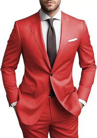 Herren Hochzeitsgast Anzug | Blazer und Hosen – Rot