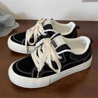 Damen Retro-Lifestyle-Sneaker mit atmungsaktivem Obermaterial und dämpfender Sohle – Schwarz