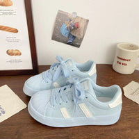 Damen Sportliche Sneakers mit dickem Sohlenprofil und atmungsaktiver Obermaterialstruktur – Blau