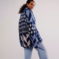 Laura | Zeitloser Damencardigan in soften Materialien – Blau