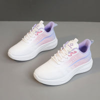 Damen Sportliche Leichtgewicht Sneakers – Weißrosa