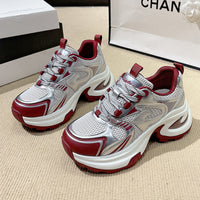 Damen Sportliche Trend Sneakers mit dämpfender Sohle und ergonomischem Design – Rot