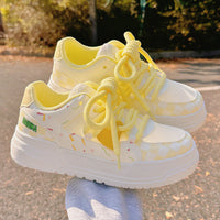 Damen Sportliche Sneakers mit modernem Design – Gelb