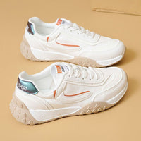 Damen Sportliche Sneaker mit rutschfester Sohle und atmungsaktiver Obermaterialstruktur – Orange