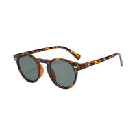 Runde Sonnenbrille mit halbtransparenter Fassung für Herren | Ideal für den täglichen Gebrauch im Freien – Leo-Muster