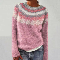 Nitzan - Stylischer Langarm Pullover – Rosa
