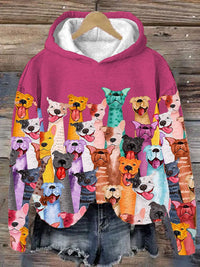 Qoanithae | Sweatshirt mit Tiermuster – Rosa