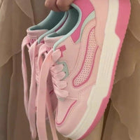 Damen Modische Sneakers mit flexiblem Design und robustem Profil – Rosarot